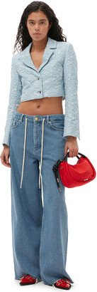 Heavy Denim Wide Drawstring Jeans