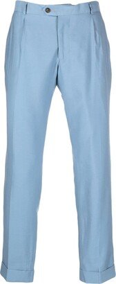 Pressed-Crease Straight-Leg Tailored Trousers-AA