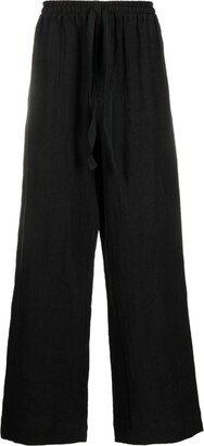 Mid-Rise Wid-Leg Trousers-AA