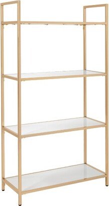 60 Alios Bookshelf White/Gold - OSP Home Furnishings