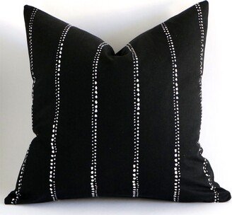 Modern Farmhouse Black & White Stripe Decorative Throw Pillow Covers, 10