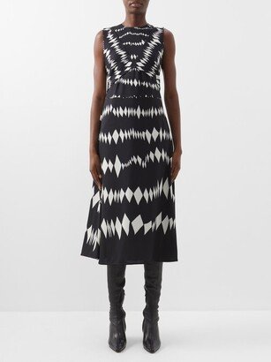 Nuanda Shibori-print Crepe Midi Dress