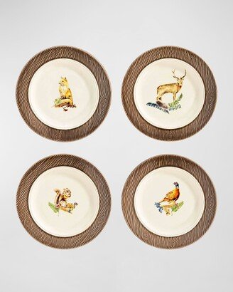 Forest Walk Assorted Animal Cocktail Plates, Set of 4