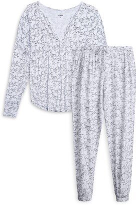 AQS Palm Print Pajama Set