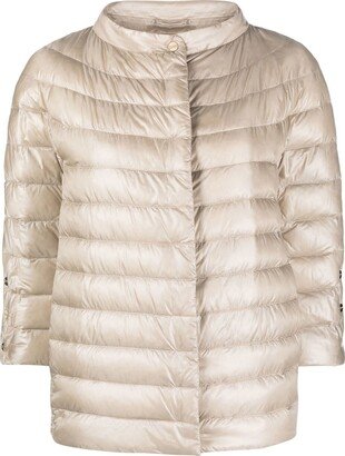 Mock-Neck Quilted Puffer Jacket