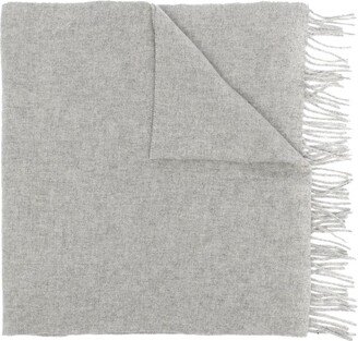 Fringe-Edge Virgin Wool Scarf