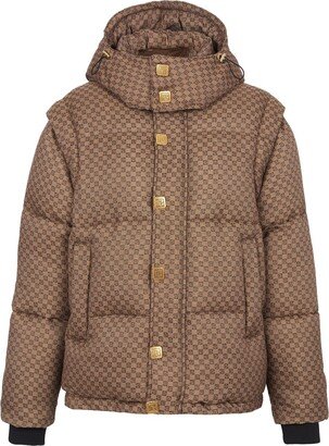 PB-monogram down puffer jacket