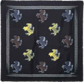 Graphic-Print Silk Scarf-AF