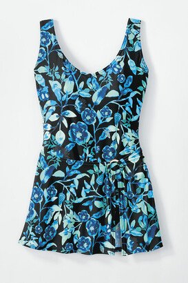 Women's Print Shape Me Swimdress - Black Multi - 8