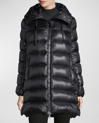 Suyen Down Quilted Nylon Hooded Parka