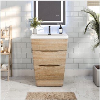 Victorian 25 White Oak Bathroom Vanity