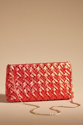 By Anthropologie Woven Satin Clutch-AA