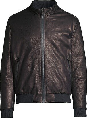 Leather Bomber Jacket-AS