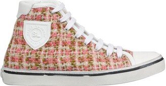 Tweed Mid-Top Sneakers