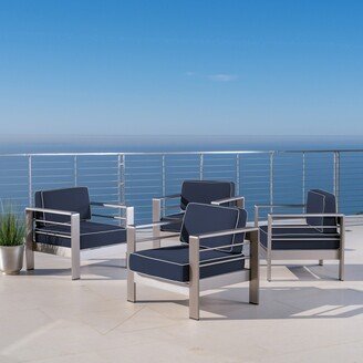 Cape Aluminum Club Chairs with Optional Sunbrella Cushions