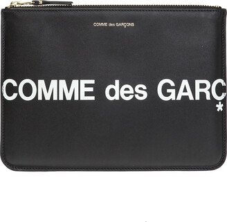 Logo-printed Pouch Unisex - Black-AA