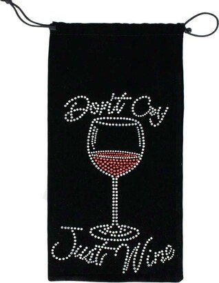 Sparkles Home Rhinestone Don't Cry, Just Wine Bag