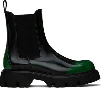 Black Spray Paint Chelsea Boots