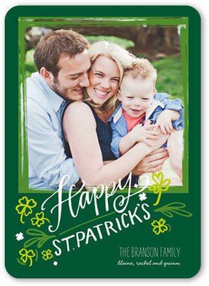 St. Patrick's Day Cards: Fabulous Frame St. Patrick's Day Card, Green, Standard Smooth Cardstock, Rounded