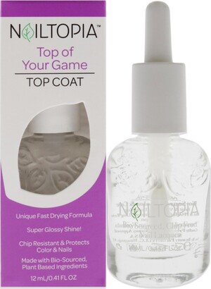 Bio-Sourced Chip Free Top Coat - Top Of Your Game by Nailtopia for Women - 0.41 oz Nail Polish