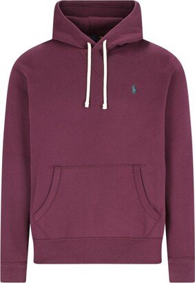 Logo Embroidered Drawstring Hoodie-BB