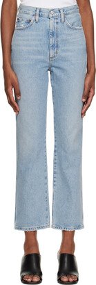 Blue Pinch Waist Kick Jeans