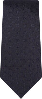 Logo-Jacquard Silk Tie-AC