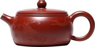 Oriarm Yixing Zish Tea Pot, Chinese Zhuni Dahongpao Clay Teapot