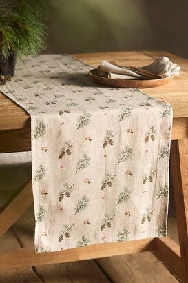 May We Fly Holly + Greens Linen Runner