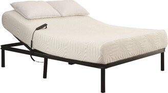 Metal Full Size Adjustable Bed with Remote, Black