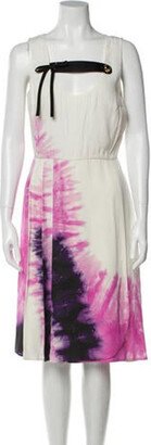 Printed Knee-Length Dress-AE