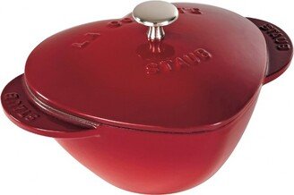 Cast Iron 1.75-qt Heart Cocotte - Cherry