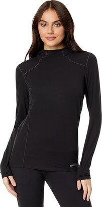 Hot Chillys Clima-Tek Hoodie (Black) Women's Clothing