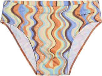 Graphic Printed Swim Briefs-AB