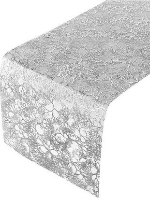 Elegant Disposable Table Runners for Party, Shimmering Silver Table Runner 12