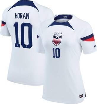 Women's Lindsey Horan White Uswnt 2022/23 Home Breathe Stadium Replica Player Jersey