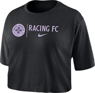 Racing Louisville Women's Dri-FIT Soccer Cropped T-Shirt in Black