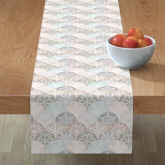Table Runners: Winter Snowflake Scales - Neutral Table Runner, 90X16, Beige
