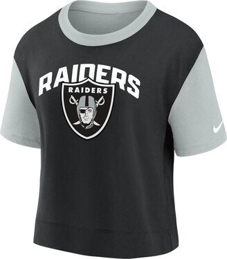 Women's Fashion (NFL Las Vegas Raiders) High-Hip T-Shirt in Grey