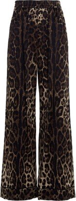 Leopard Print Pajama Pants-AC