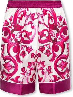 Majolica-Printed Twill Pajama Shorts