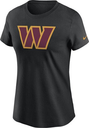 Women's Logo Essential (NFL Washington Commanders) T-Shirt in Black