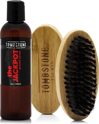 Tombstone for Men 2-Piece The Jackpot Hair Growth Serum & Beard Brush Set