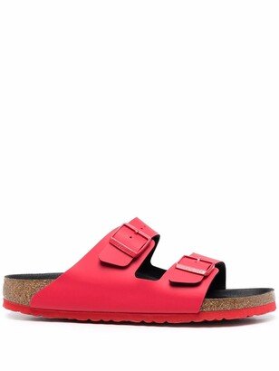 Double-Strap Buckled Sandals