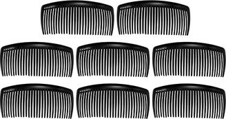 Unique Bargains Classic Side Clip Hair Comb Teeth Hair Combs Hair Clip Comb 8 Pcs Plastic Black