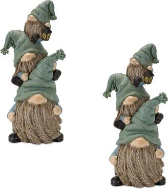 Set of 2 Stacked Gnome Tabletop Figurines 11