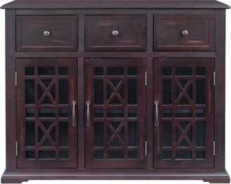 Wood Storage Cabinet with 3 Doors