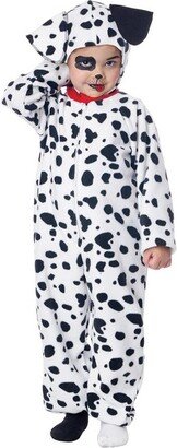 Dalmatian Puppy Fleece Jumpsuit Toddler Costume, Medium (3-4)