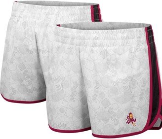 Women's White and Black Arizona State Sun Devils The Plastics Geo Print Shorts - White, Black