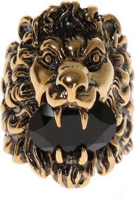 Crystal Embellished Lion Ring